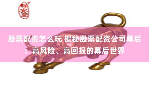 股票配资怎么玩 揭秘股票配资公司幕后：高风险、高回报的幕后世界